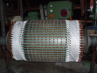 Popravak i prematanje namota rotora asinkronog kliznokolutnog visokonaponskog elektromotora snage 4000kW, 6kV