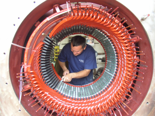 Repair and rewinding of the stator of a slip-ring high-voltage electric motor of 4000KW, 6kV