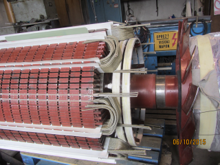 Repair of a generator rotor of 3200kVA