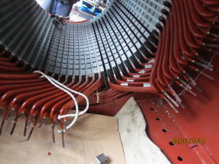 Rewinding of a generator stator of 10,5kV, 1130kVA